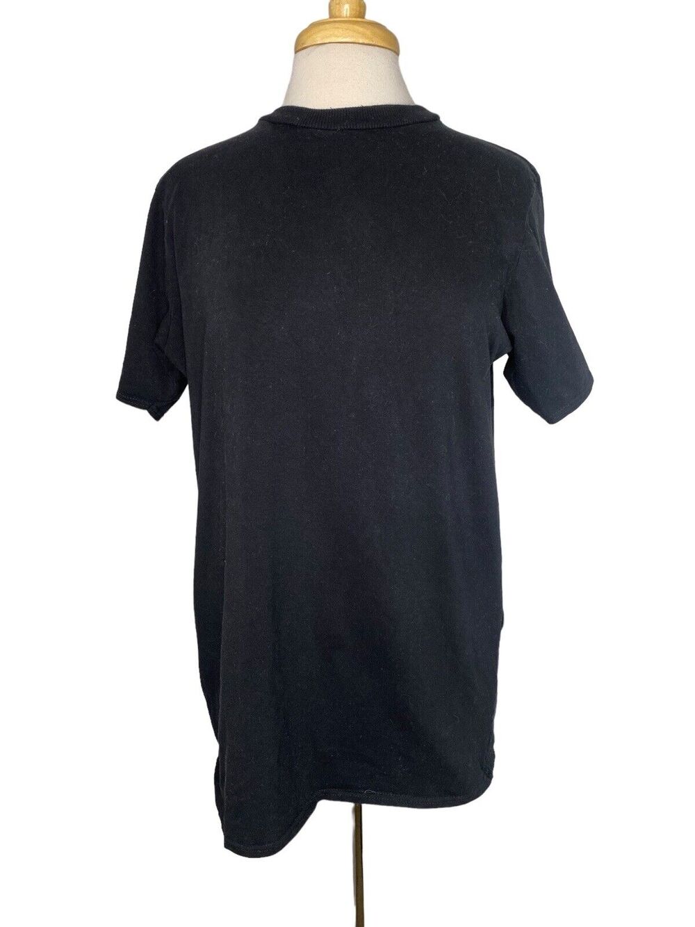 NASTY GAL Black Crew Neck Short Sleeve Oversized Heavyweight Tee 10 US / 14 UK